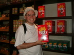 Matthew with giant Pocky