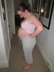 Nine months pregnant