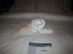Towel animal on the bed