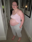Nine months pregnant