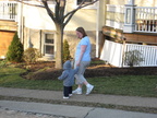 Abigail and Heather taking a walk
