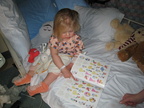 Abigail in her overnight room