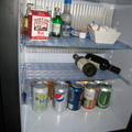 Stocked mini-fridge