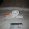Towel animal on the bed